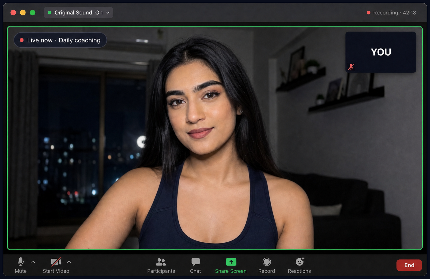Daily live trading session on Zoom